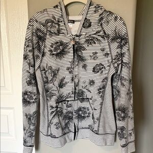 Floral Striped Women's Sweatshirt.